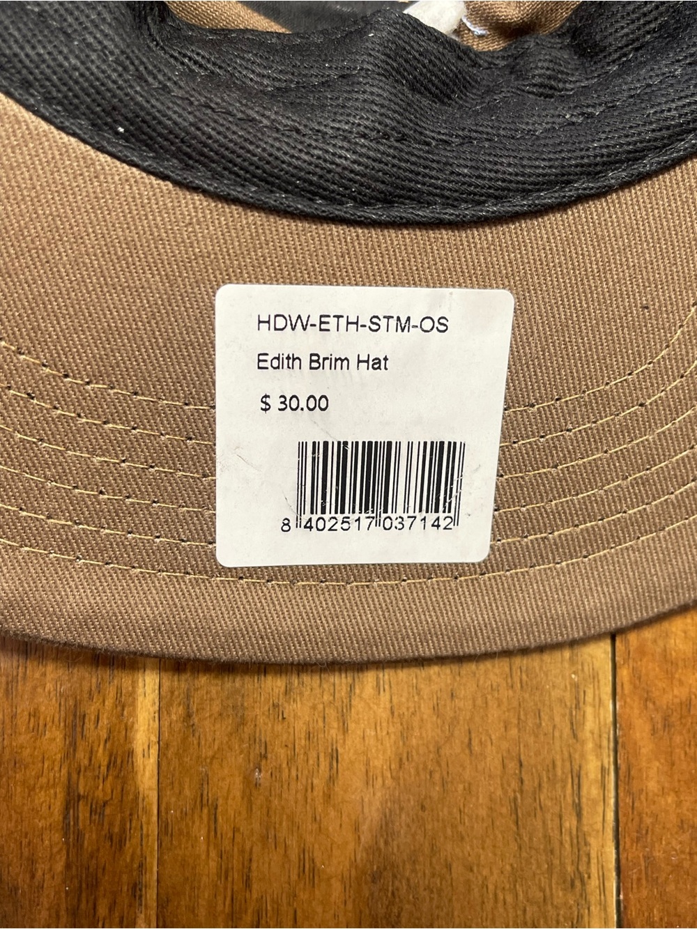 Wild Rye Edith Brim hat adjustable brown - Picture 6 of 8